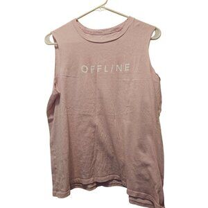 Offline By Aerie Pink Sleeveless Tank Top Womens Size S Cotton Blend